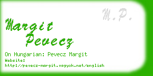 margit pevecz business card